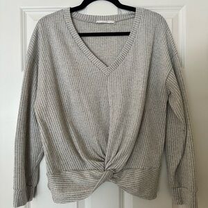 NWOT* Lush Gray Front Twist Knit Sweater- Size XL